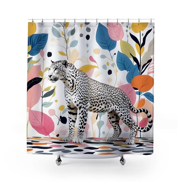 ULLI HOME Agron Leopard Shower Curtain Wayfair Canada